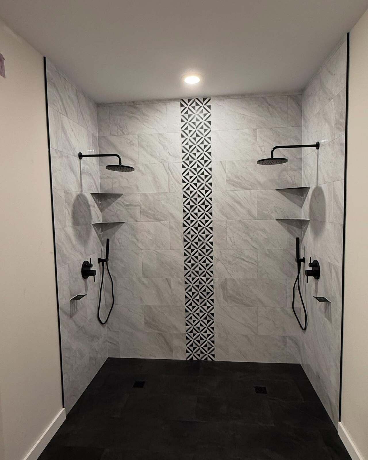 Shower Remodel. New Tile and Hardware.