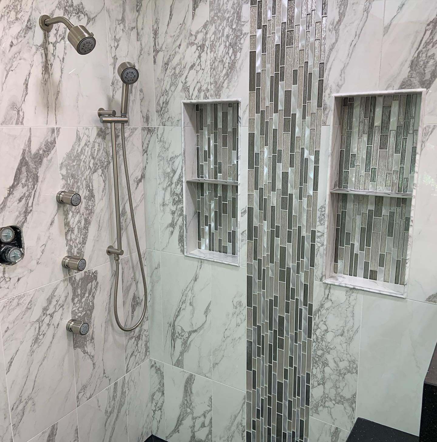 Bathroom Remodel, Shower Tile, and Soaking Tub.